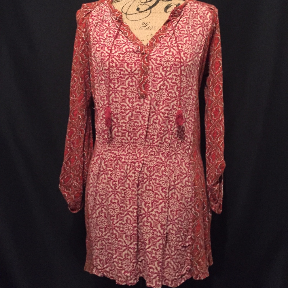 Pattered Tassel Dress